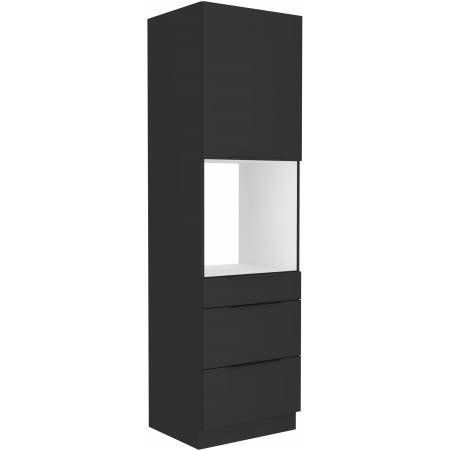 Zabudowa piekarnika z szufladami 60 cm SAMOA 60 DPS-210 2F czarny mat